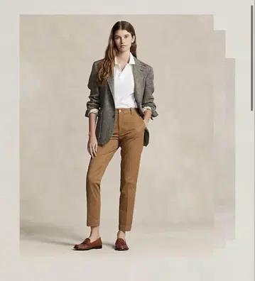 Ralph Lauren 크롭 슬림 핏 치노 팬츠
