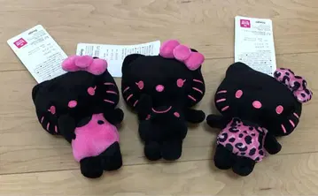 헬로키티 마스코트 참 새상품 블랙 키티 레오파드 무늬 키티 3개 세트