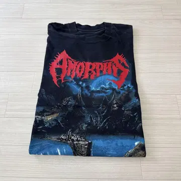 90s AMORPHIS 밴드 양면 프린트 티셔츠