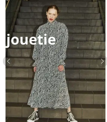 쥬에티 jouetie 제브라 패턴 롱 원피스 모노톤 여성용 M