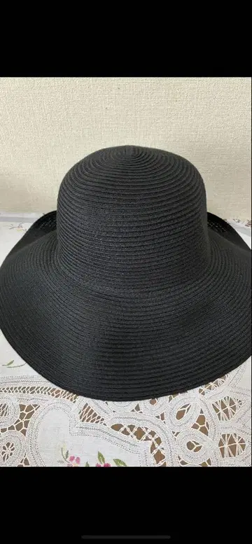 블랙 리본이 포함된 스트로우 햇 W5518-344-09