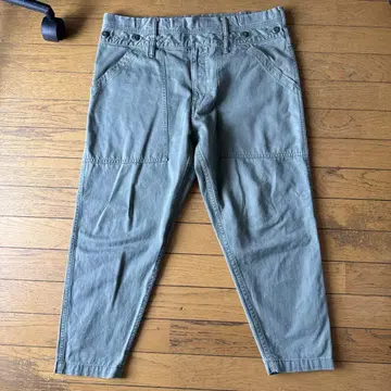 GANRYU 올리브 그린 워크 팬츠