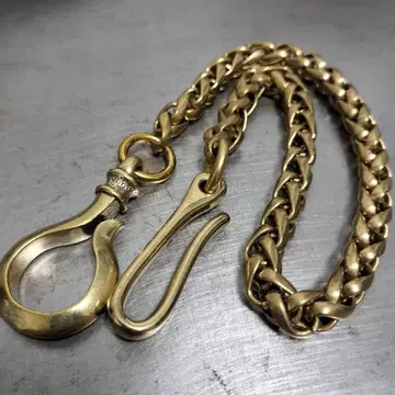 놋쇠 지갑 체인 뜨개질 10mm 브라스 골드