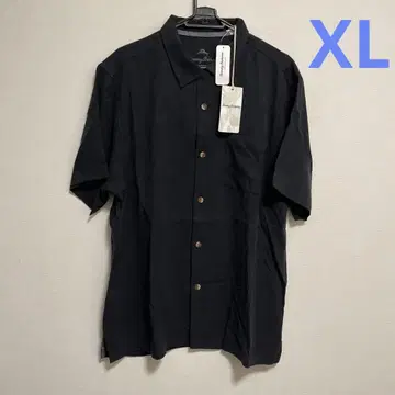 미사용 타미힐피거 알로하 셔츠 블랙 야자수 사이즈 XL 하와이