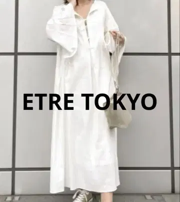 ETRE TOKYO 에트레토쿄 프론트 리본 네프 플레어 원피스