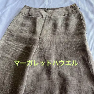 마가렛 호웰 사이즈 1 그레이 계열 린넨 크롭 와이드 팬츠
