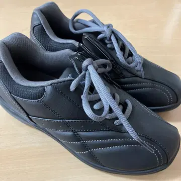 DUNLOP 지퍼 스니커즈 25.5cm 블랙