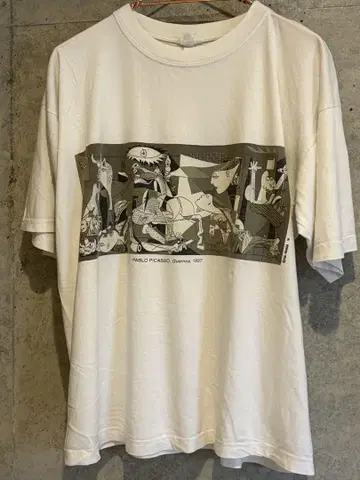 빈티지 90년대 피카소 PICASSO 게르니카 아트 티셔츠