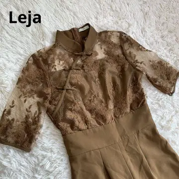 Leja 꽃무늬 레이스 팬츠 드레스 올인원 경사 포멀 결혼식