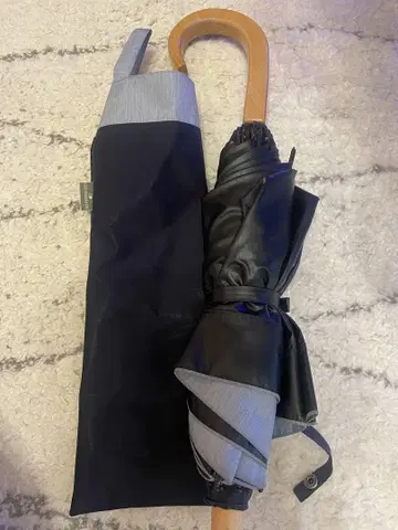 선배리어 100 접이식 양산 2단 접이식 콤비 네이비 커버 포함