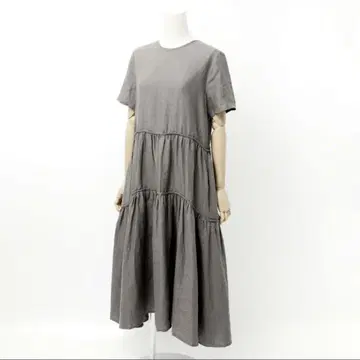 R 아루 원피스 타카하시 리타 GATHER TIERED DRESS 린넨