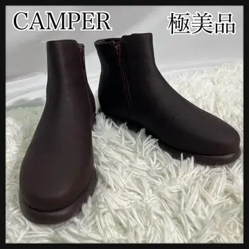 [컨디션 최상] CAMPER 다크 브라운 지퍼 숏부츠