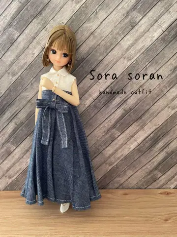 soran 데님 절개 원피스 단품 리카짱 퓨어니모