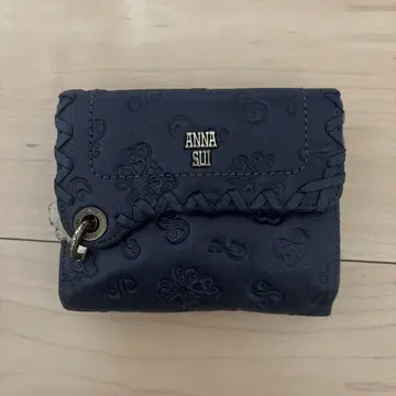ANNA SUI 네이비 3단 폴더형 지갑