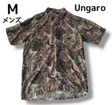Ungaro 올 패턴 레이온 셔츠 알로하 셔츠 유니섹스