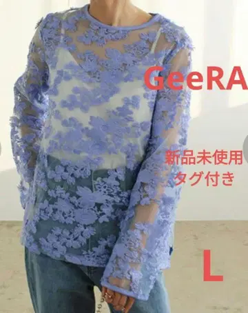 GeeRA 지라 미사용 새상품 택 포함 3D 레이스 블라우스