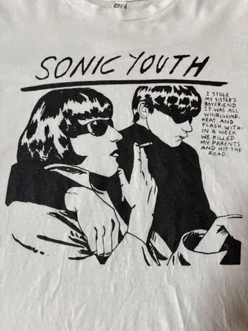 sonic youth 밴딩 티셔츠