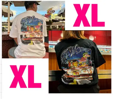 오키나와 엔더 A&W 마키코점 한정판 티셔츠 XL 화이트 블랙 블루 씰