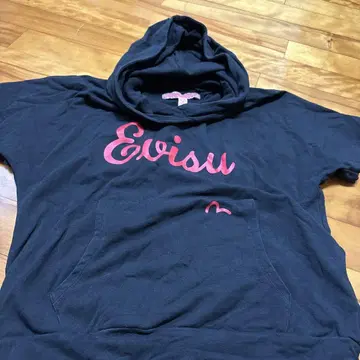 Evisu 후드 부착 상의 네이비 34