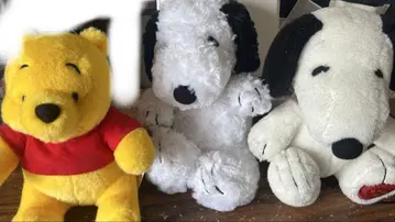 곰돌이 푸와 스누피 봉제 인형 세트