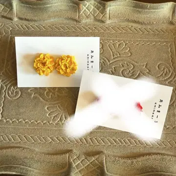 비 소리에 피는 수국 귀걸이(옐로우 컬러)