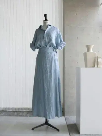 maison de R 프렌치 린넨 색스 블루 셋업