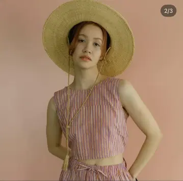 pur 이케다 이즈미 블록 프린트 상의