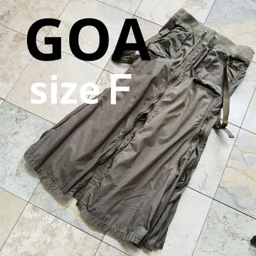 고아[goa] 서스펜더가 달린 카고 롱 스커트 레어 스테디셀러