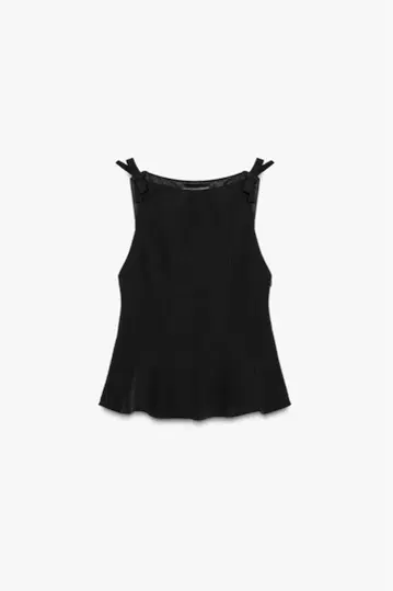 페플럼 리본 탑 ZARA M 사이즈