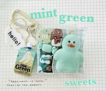 가챠 파우치 Summer 상쾌한 민트 그린 sweets 파우치