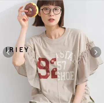 IRIEY 아이리 새상품 천축 이소재 절개 풀오버 티셔츠