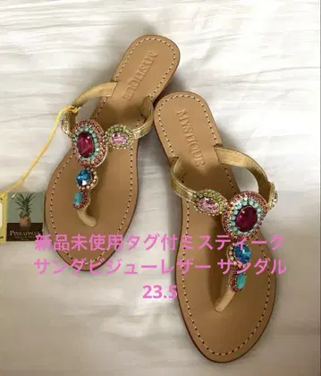미사용 새상품 택 포함 미스틱 샌들 비쥬 가죽 샌들 23.5