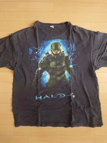 HALO 4 티셔츠 블랙 페이드 보로 US 게임 마이크로소프트