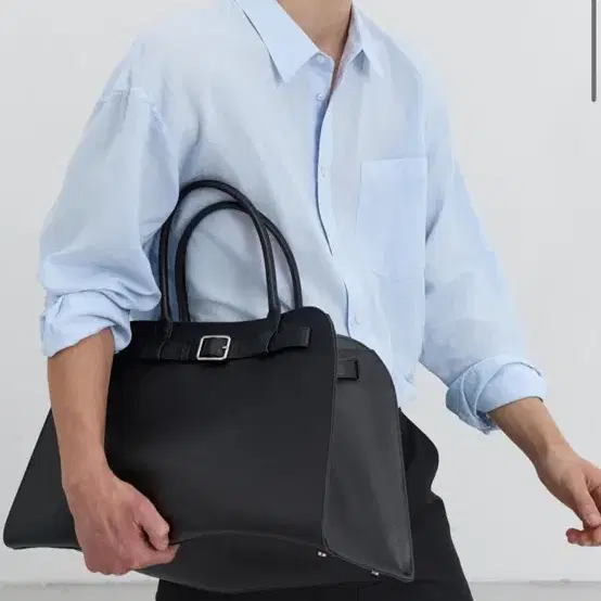 ★Dunst★ BUCKLE LEATHER TOTE BAG BLACK MUSINSA | DUNST FOR WOMEN BUCKLE LEATHER TOTE BAG