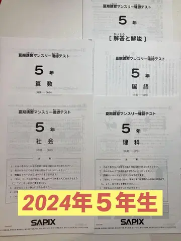사픽스 5학년 여름 강좌 8월 월간 확인 테스트 2024년 실시
