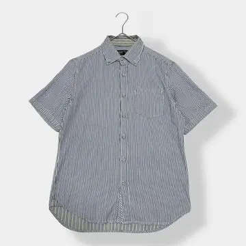 BEAMS HEART 빔즈 하트 스트라이프 패턴 코튼 반팔 셔츠 S