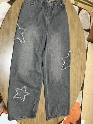 블랙 데님 팬츠