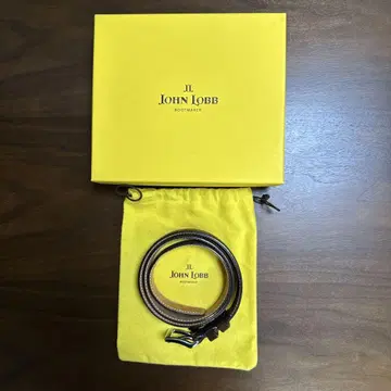 준롭 브라운 가죽 더블 버클 벨트