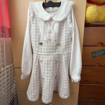 LIZLISA 트위드 셋업 핑크 리즈리사