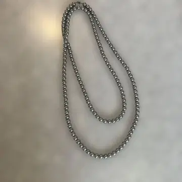 실버 메탈 목걸이 약 80cm