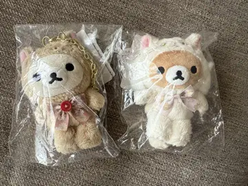 폴 & 조 리락쿠마 코리락쿠마 봉제 인형 키링 2개 세트