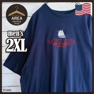 USA제 SAINT JOHN 로고 티셔츠 남성용 2XL DELTA