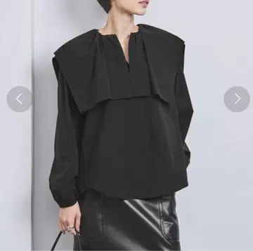 미사용 UNITED ARROWS 2way 개더 넥 스퀘어 칼라 블라우스