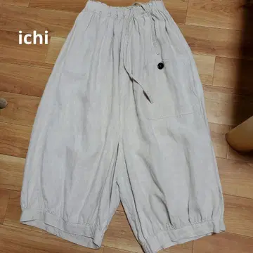 ichi 이치 린넨 사루엘풍 스커트 와이드 팬츠