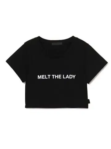 멜트 더 레이디 로고 크롭 티셔츠 블랙