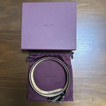 JOHN LOBB 버건디 가죽 벨트