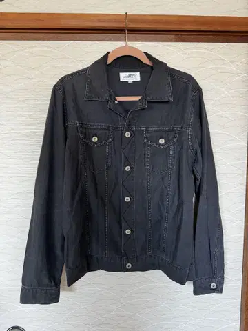 블랙 데님 자켓