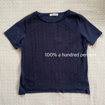 100% a hundred percent 반팔 티셔츠 레이스 티셔츠