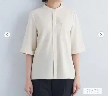 그린 라벨 릴랙싱 소모라이크 포켓 숏 슬리브 블라우스