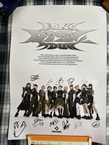 GANG PARADE GANG RISE TOUR 사인 포함 포스터 2종